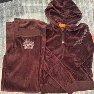 Juicy Couture Brown Velour Tracksuit